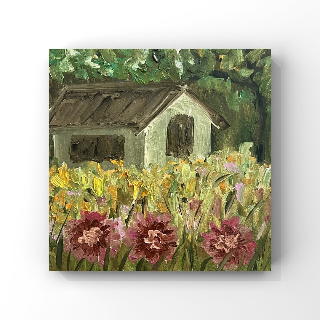 小屋房屋艺术乡村房屋油画原创乡村小屋房屋花园 - 海报/装饰画/版画 - 其他材质 多色