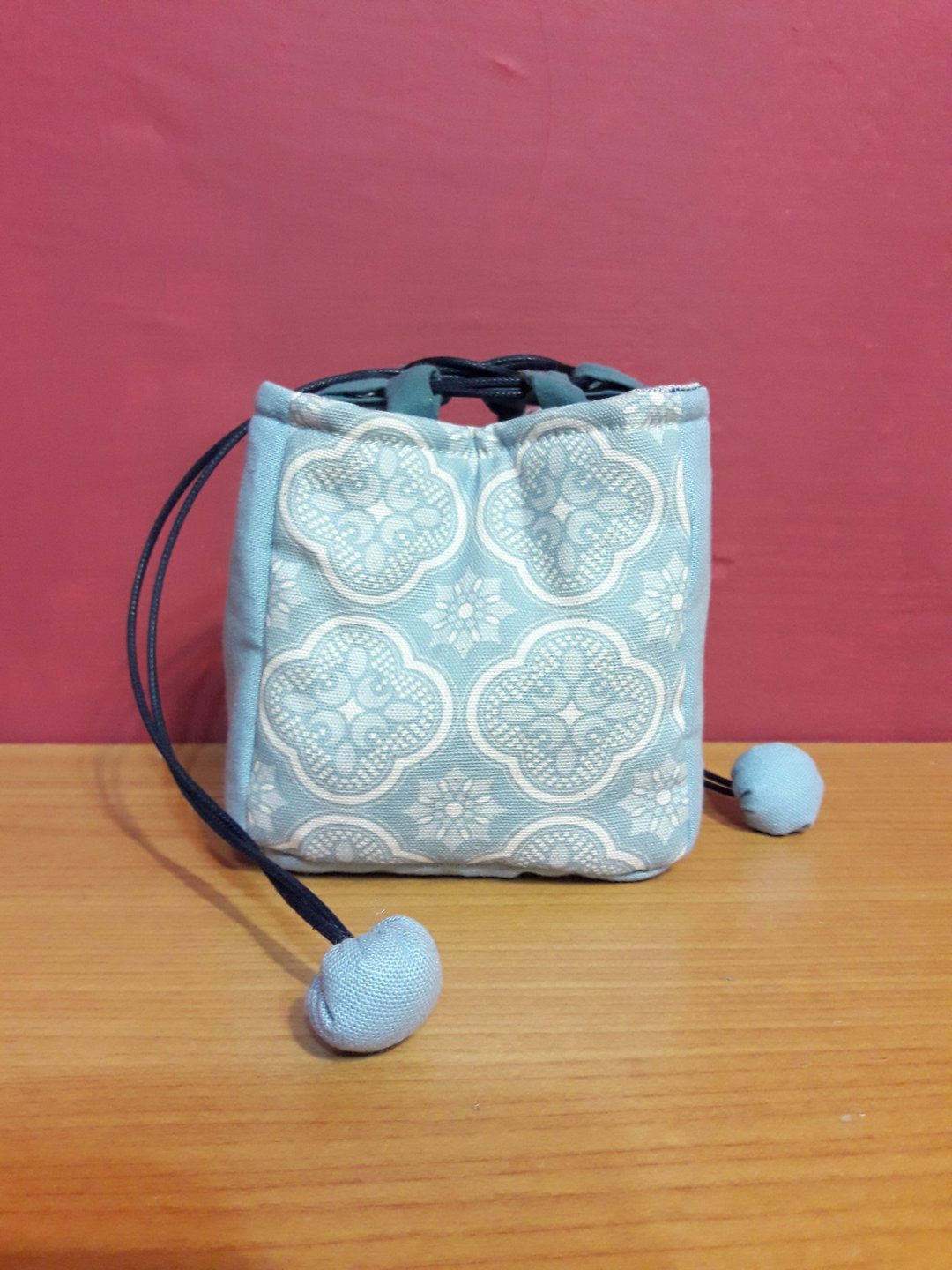 【茶具收纳袋】小福圆系列 - 束口袋双肩包 - 棉 蓝色