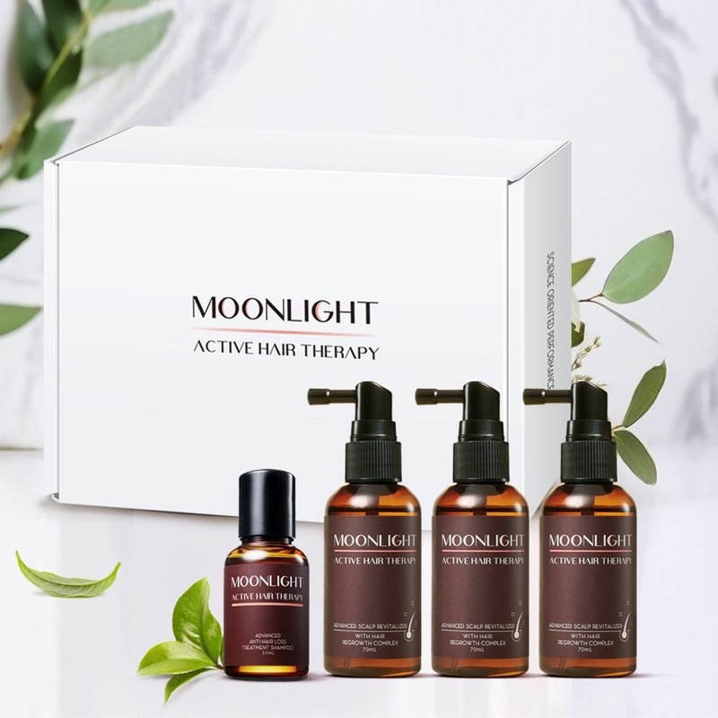Moonlight 莯光 进化版 完整育发组 (三个月份) 精装礼盒组 - 精华液/安瓶 - 其他材质 白色