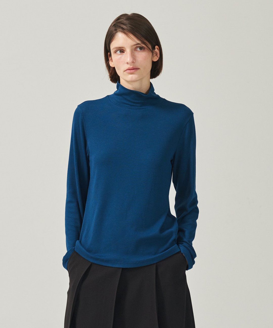 Golgi Pola Tee 蓝色 - 女装上衣 - 聚酯纤维 蓝色