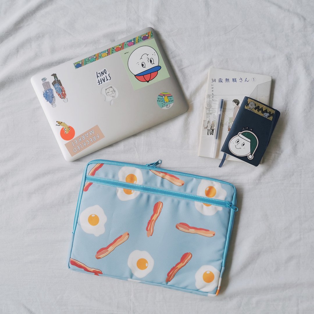 Breakfast Soft Case (Blue) : 13 inches - 电脑包 - 棉．麻 