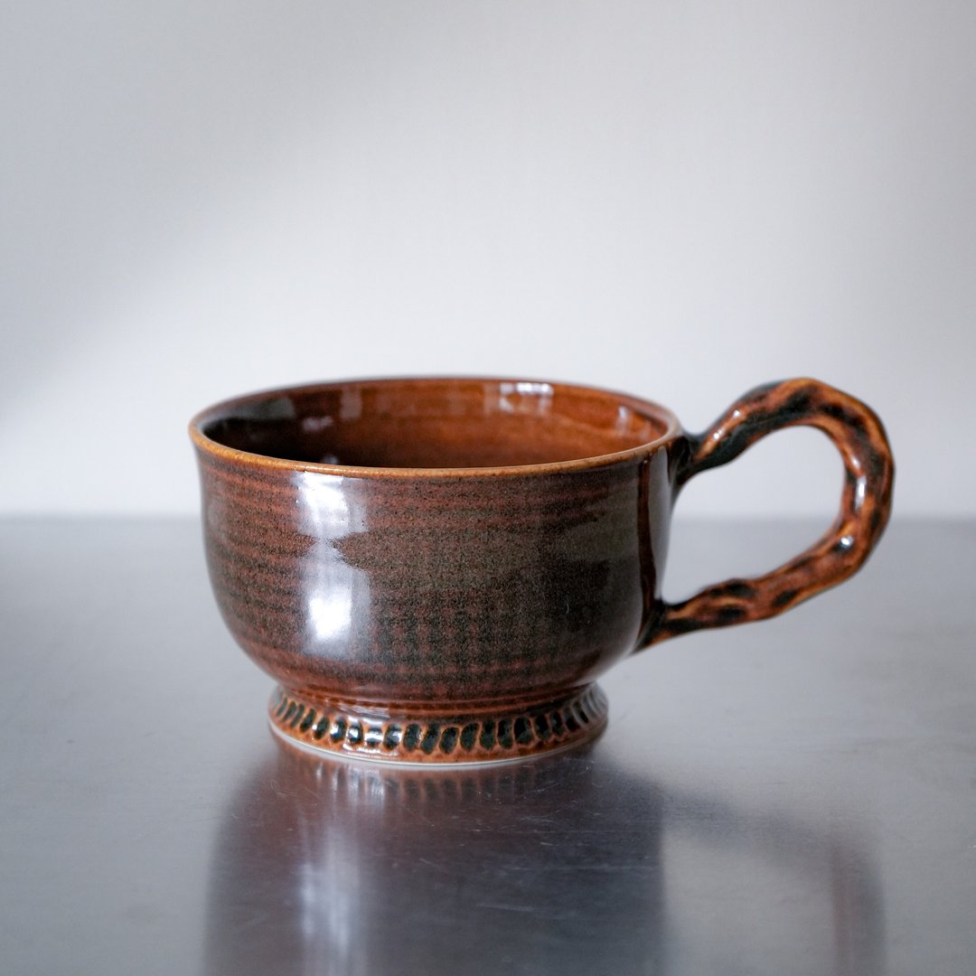 陶瓷 咖啡杯 茶杯 焦糖酱 Ceramic Tea Cup - 其他杯子 - 陶 咖啡色