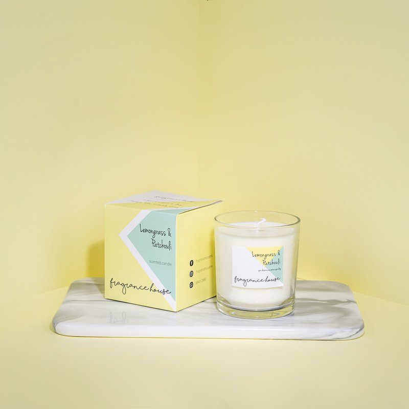 香薰蜡烛 150g Poured Candle | 柠檬草与广藿香 • Lemongrass - 蜡烛/烛台 - 玻璃 透明