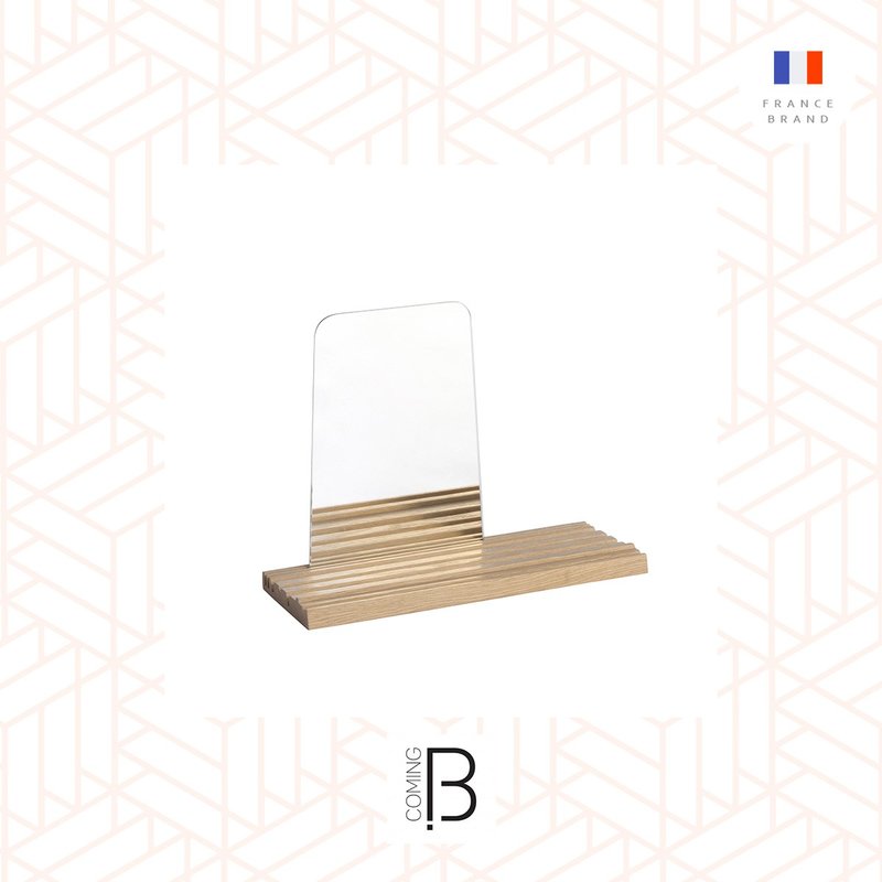 法国comingB 棕色实木桌上摆件连镜子 - 摆饰 - 木头 咖啡色