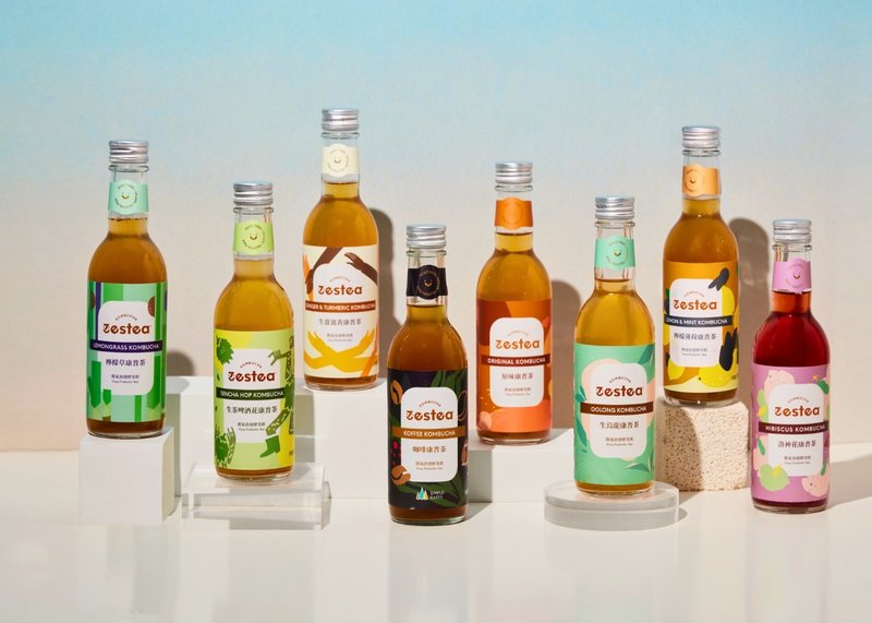 2024限量Zestea康普茶一次喝到全口味组 300ML*12瓶 - 茶 - 新鲜食材 白色