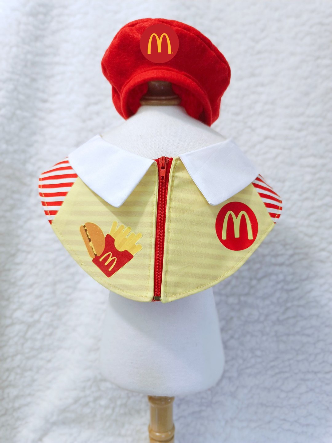 MCDONALD 麦当劳叔叔 造型颈饰 角色扮演 宠物 围巾 猫犬 颈饰 - 衣/帽 - 棉 红色