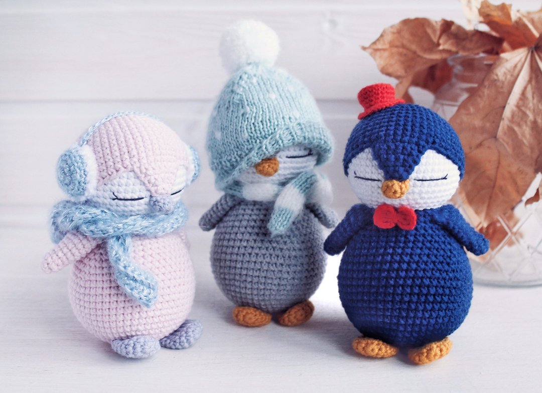 Amigurumi penguins 3 in 1 crochet pattern, Amigurumi stuff penguin tutorial PDF - 其他 - 其他材质 