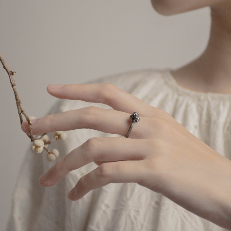 累 Fruitful I 【团】戒指 - 染黑 - 戒指 - 纯银 黑色