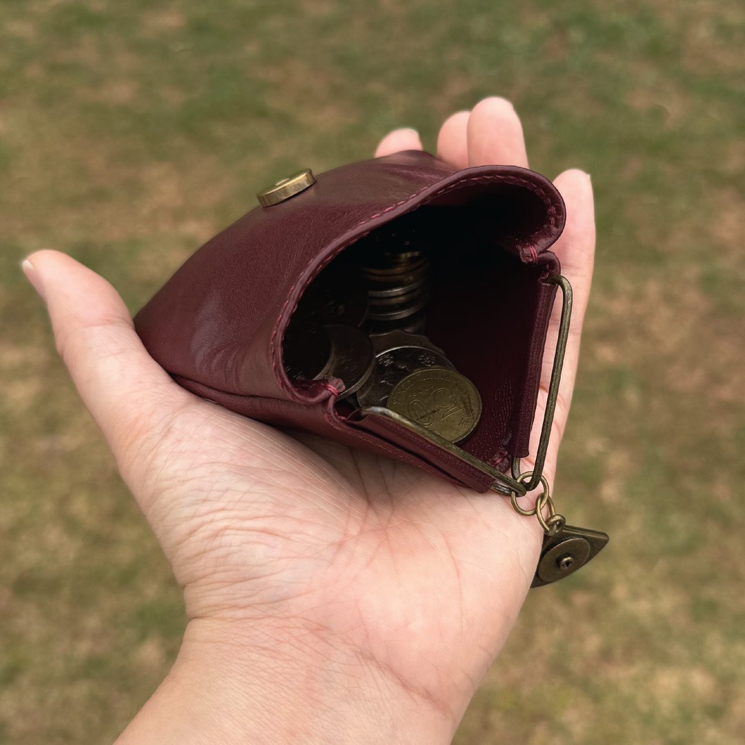 日本枥木牛皮系列 皮革小物收纳包 日系设计散银包 可爱口金钱包 - 零钱包 - 真皮 多色