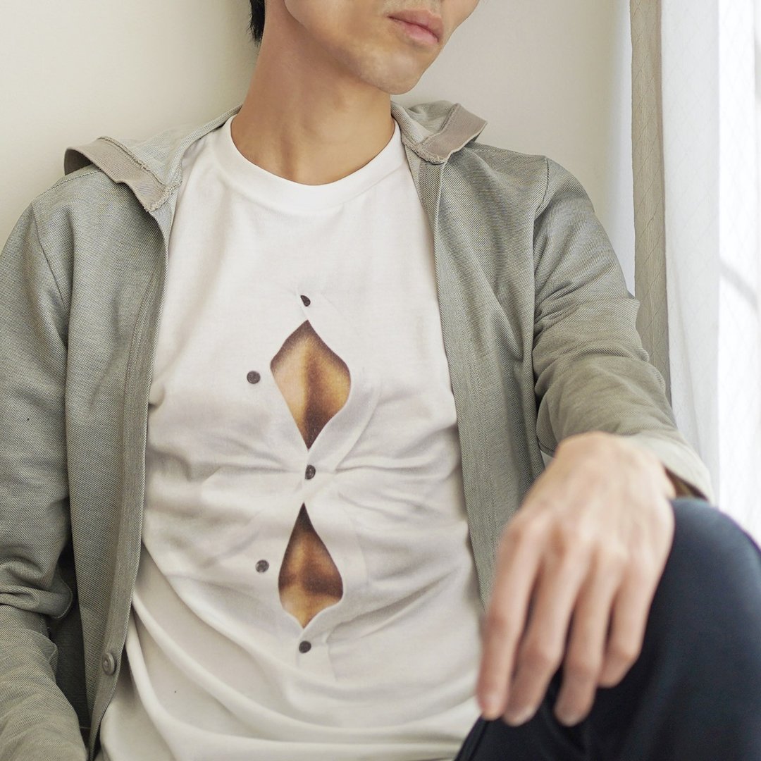 Mousou Mapping T-shirt / Tight &amp; Muscle - 女装 T 恤 - 棉．麻 白色