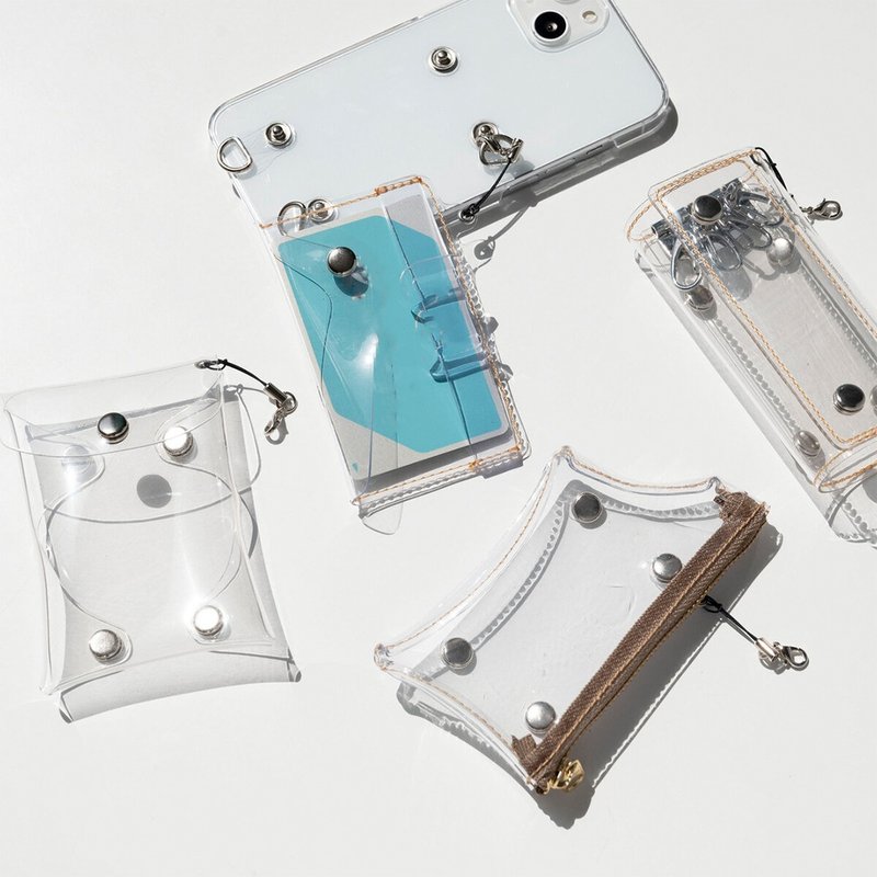 Replaceable Smartphone Case Additional Function Parts Single Item [Clear] PVC Accessory Case Card Storage Mother's Day HP06K - 化妆包/杂物包 - 塑料 透明