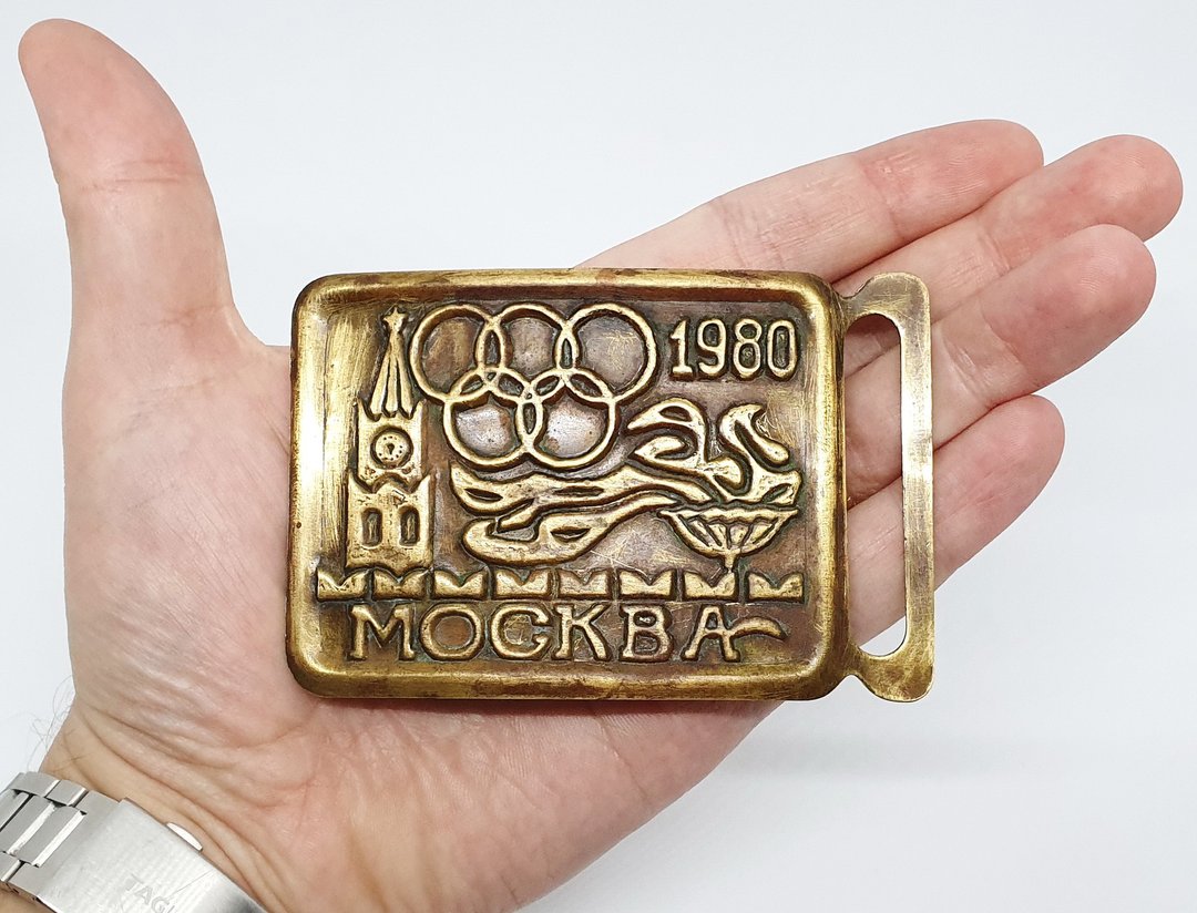 Vintage Belt Buckle USSR Olympic Games Moscow 1980 - 其他 - 其他材质 多色