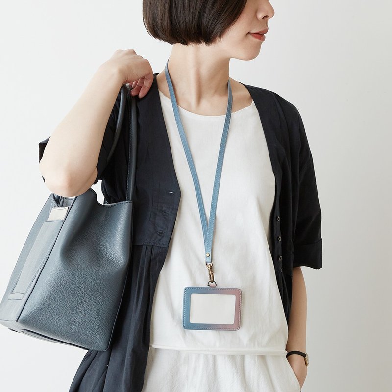 Irodori 季节色彩识别证套-紫阳花 - 证件套/卡套 - 真皮 蓝色