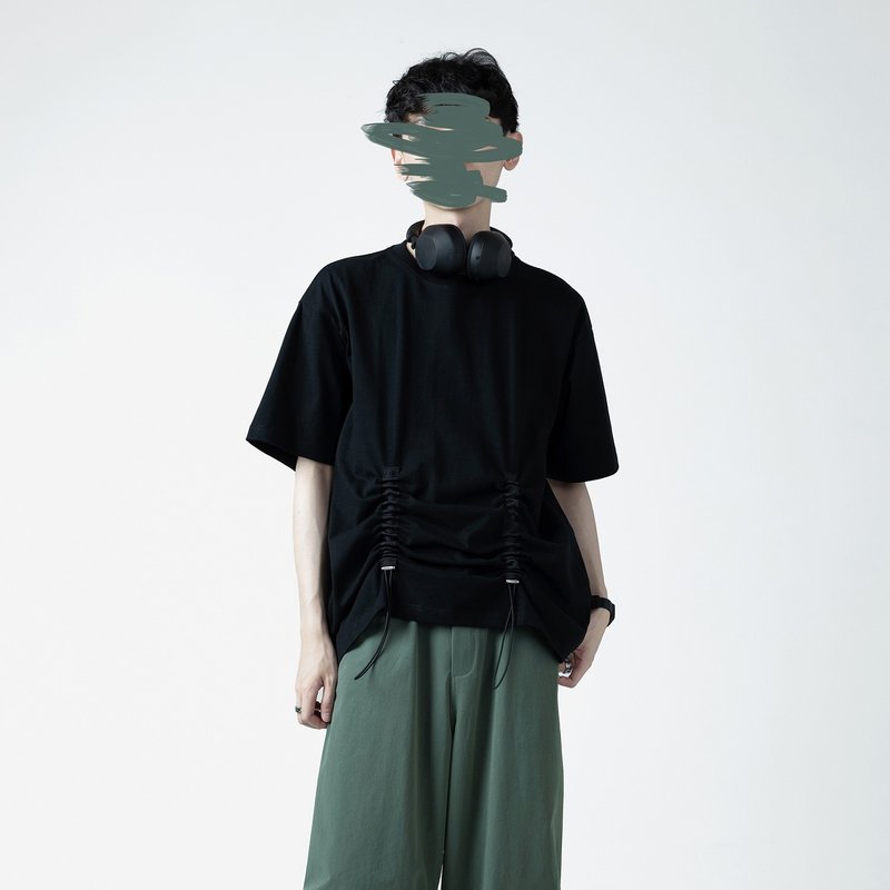 抽绳短袖T恤 - 男装上衣/T 恤 - 棉．麻 