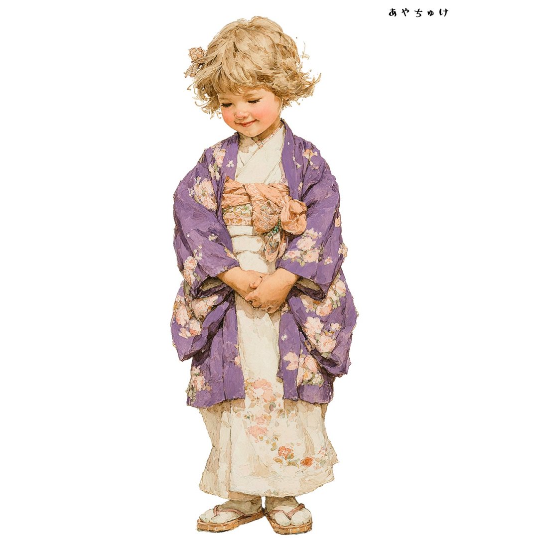 【12月新品4】07-114-0113 人物贴纸 和服复古 - 贴纸 - 纸 