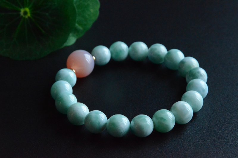 【藏海】天然拉利玛海纹石手串手链绯红圆珠 - 手链/手环 - 宝石 