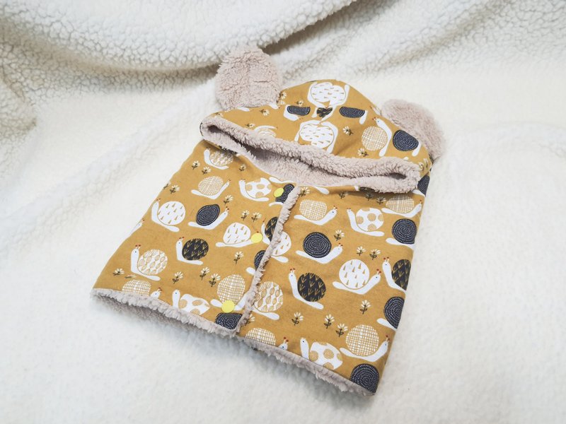 可爱蜗牛  保暖熊帽 婴儿帽 童帽 - 婴儿帽/发带 - 棉．麻 多色