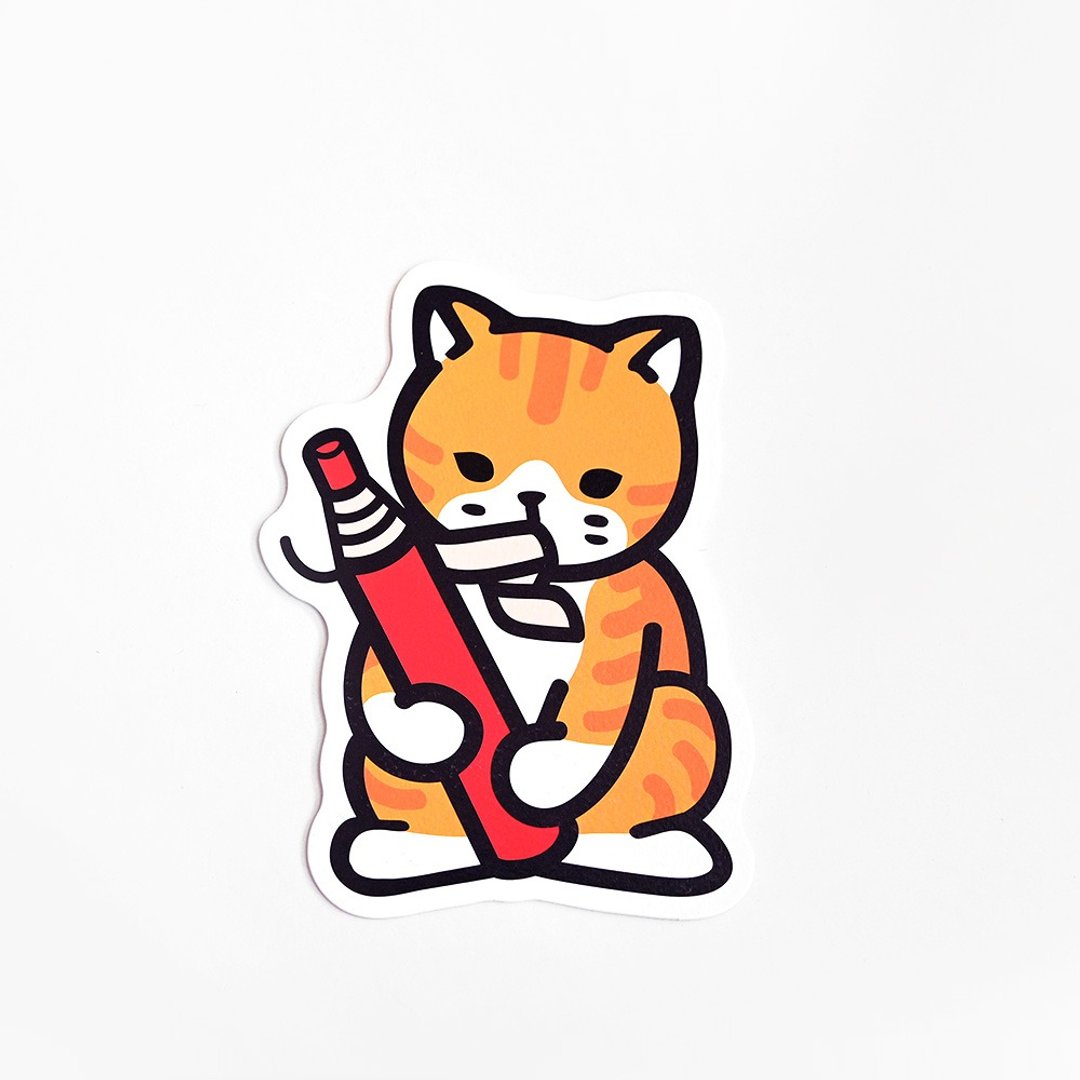 猫就是这样用文具明信片 蜡笔 - 卡片/明信片 - 纸 绿色