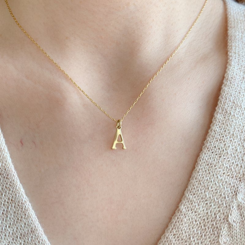 幸运符号 -定制化字母黄铜项链 - 项链 - 铜/黄铜 金色