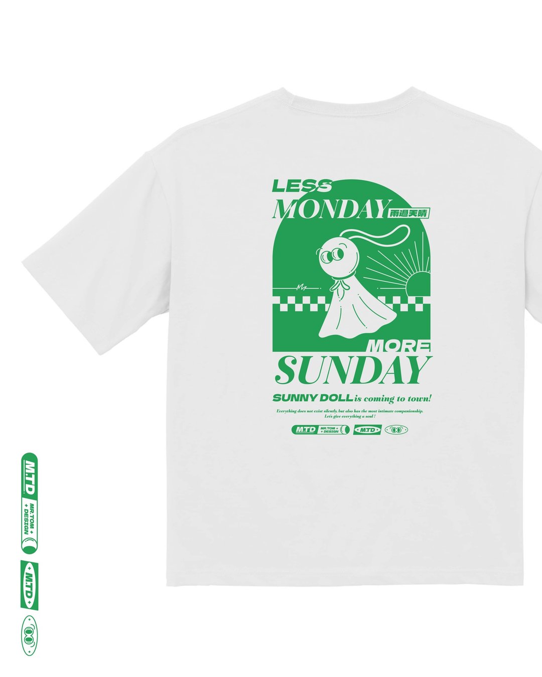 Camping Series | 定制生刷T-shirt | 雨过天晴款 - 女装 T 恤 - 棉 