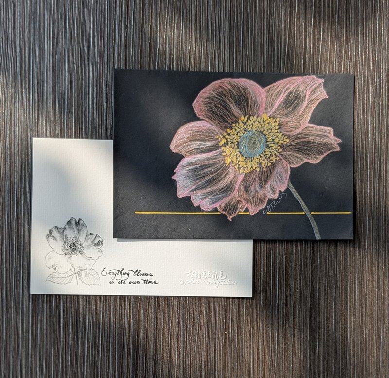 银莲花 欧式信封 / 亲笔手绘非烫金 / 赠同花系万用卡1张 - 信封/信纸 - 纸 