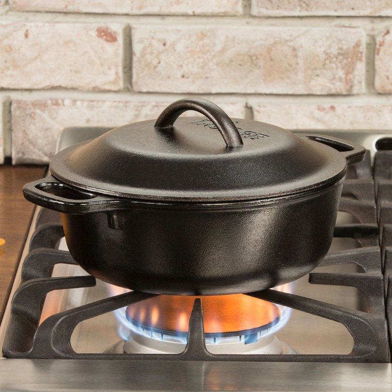 美国LODGE 美国制双耳铸铁荷兰锅-1.9L L2SP3 - 锅具/烤盘 - 其他金属 黑色