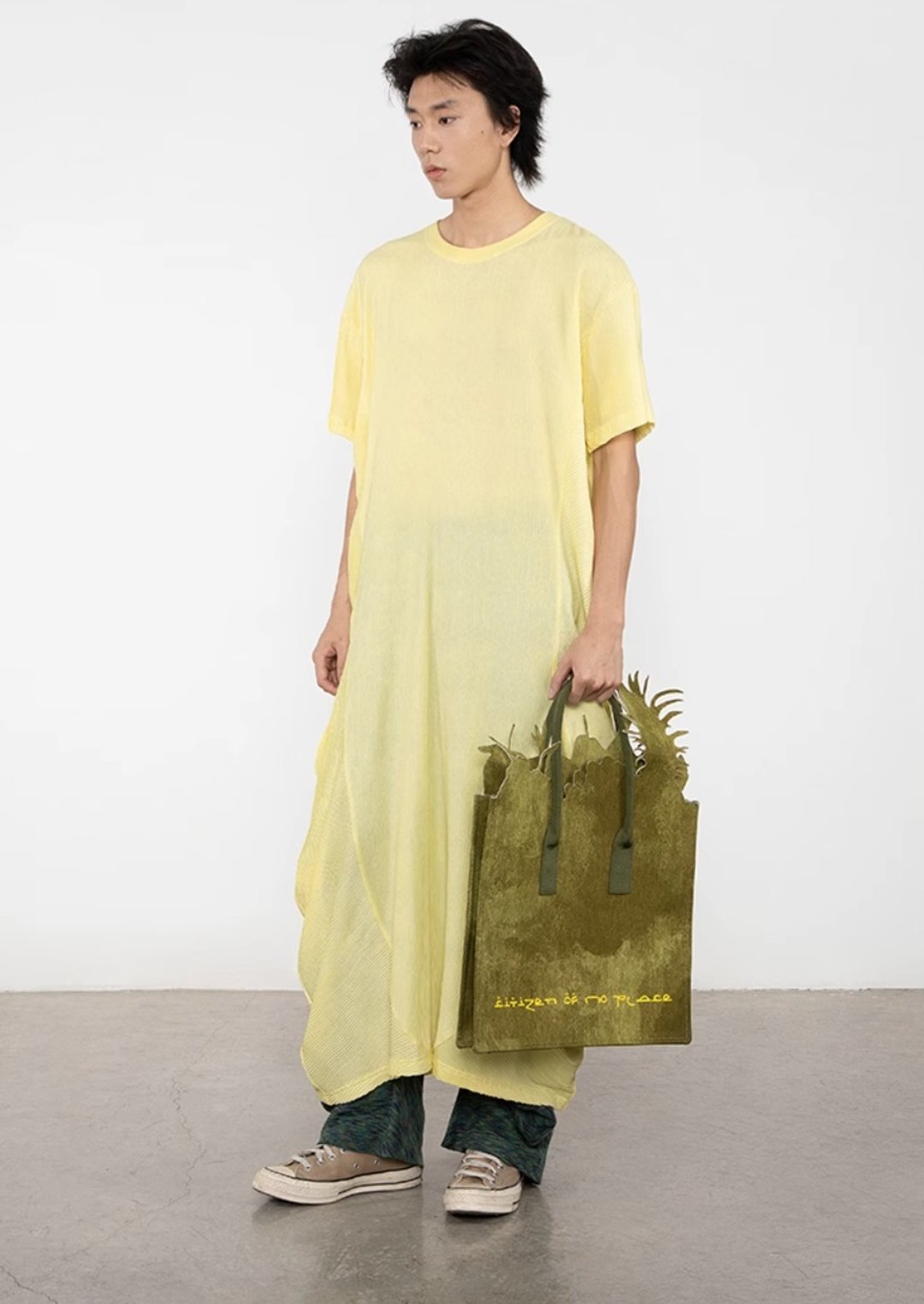 Silhouette Tote Bag 热带水果剪影包 - 手提包/手提袋 - 人造皮革 绿色