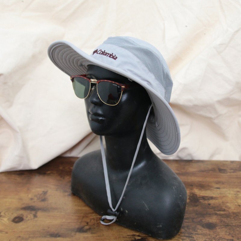 Back to Green:: 户外渔夫帽 水泥灰 挂绳 d-22//vintage hat - 帽子 - 棉．麻 