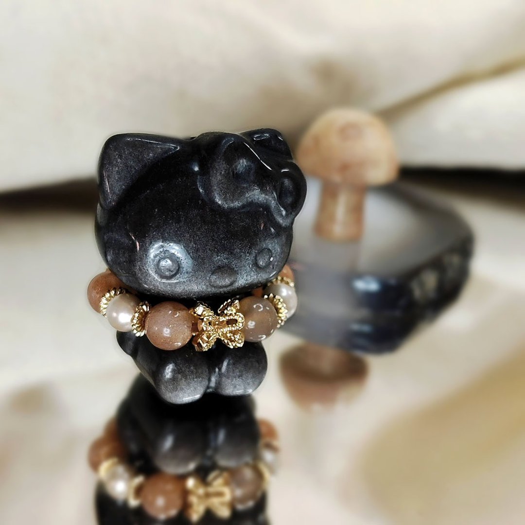 浮光月影 | 金沙橙月光 | 银曜石 | 水晶玛瑙片 | 珊瑚玉 | - 戒指 - 水晶 