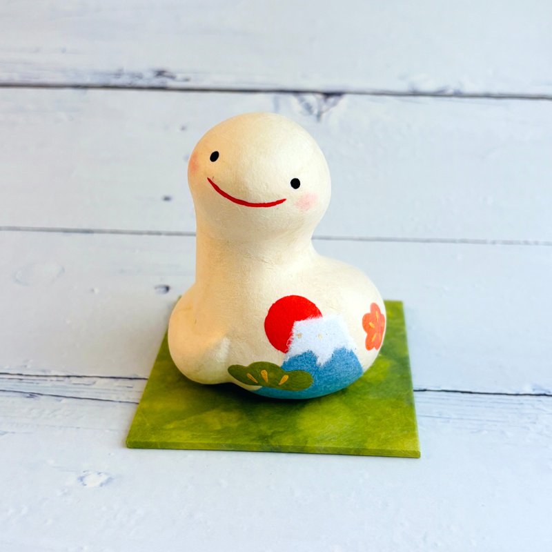 开运蛇-富士山-和纸制-生肖吉祥物(蛇年)重生招财长寿 - 摆饰 - 纸 