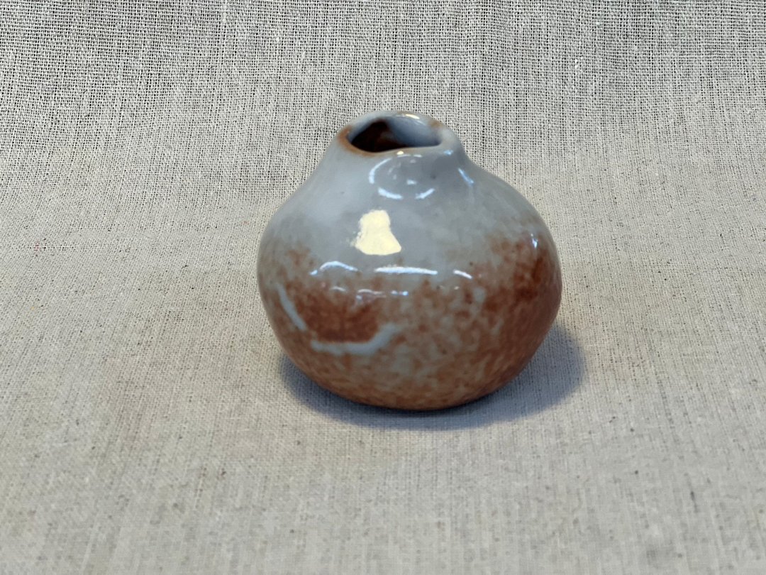 手捏志野花瓶 - 花瓶/陶器 - 陶 银色