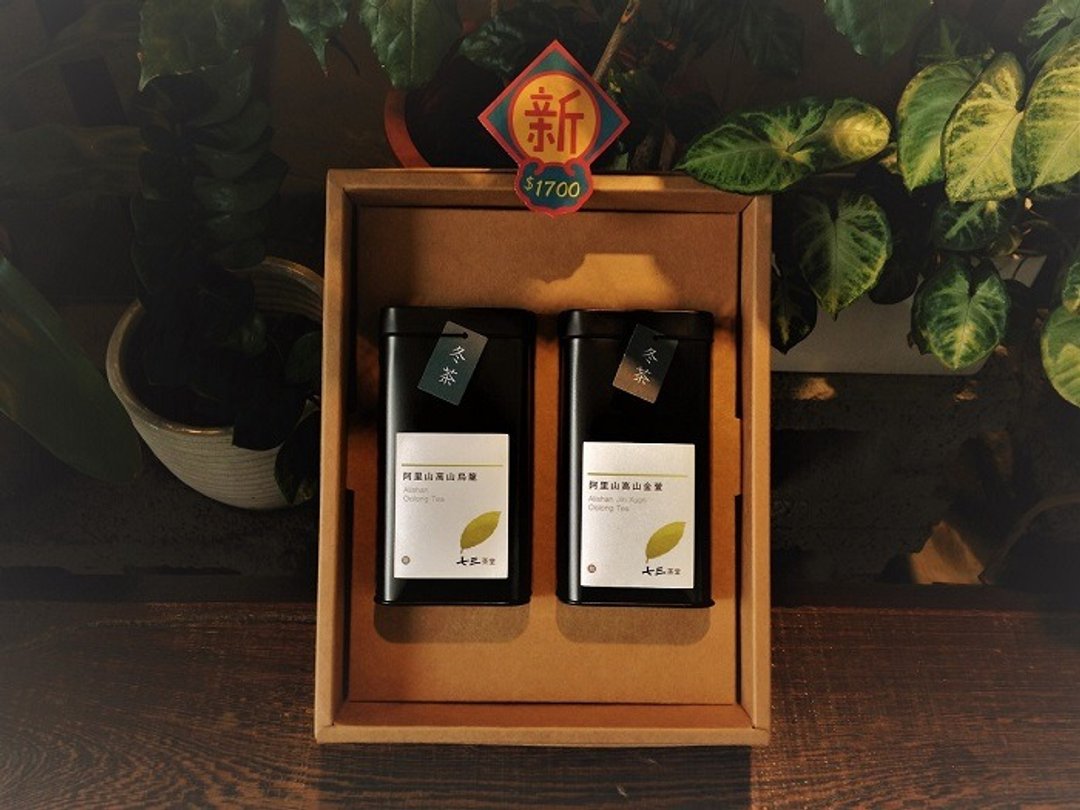 【金鸡年特别款 冬茶限定礼盒】阿里山乌龙冬摘120g/阿里山金萱冬摘120g - 茶 - 纸 金色