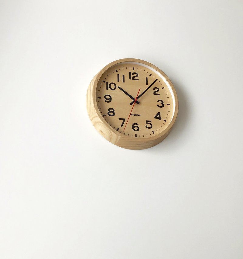 KATOMOKU muku clock 15 梣树 (km-107NA) 挂钟 日本制造 - 时钟/闹钟 - 木头 卡其色