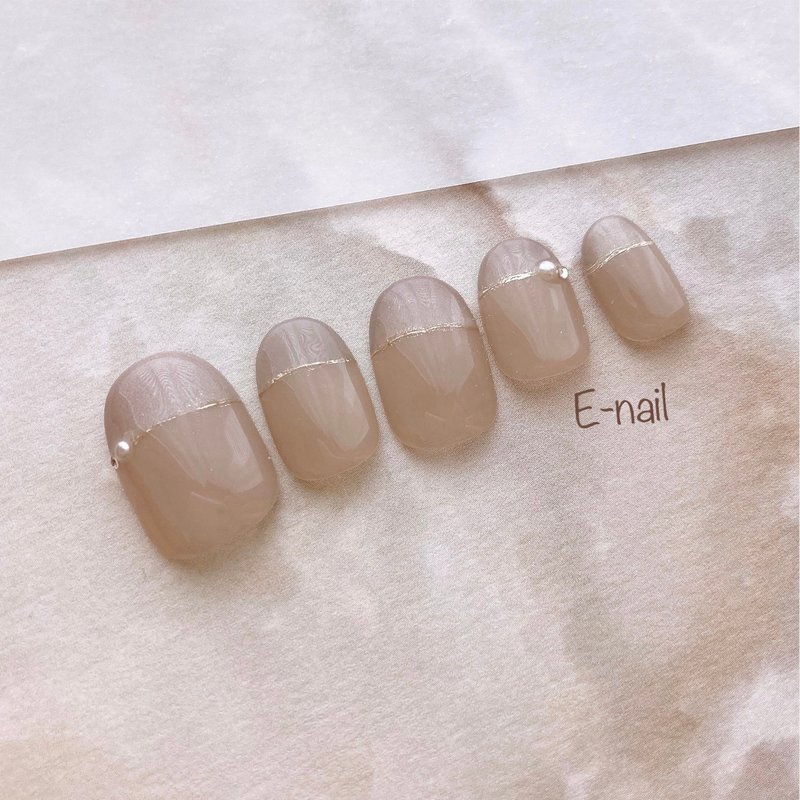 磁铁设计可爱米色优雅漂亮漂亮 - 指甲油/指甲贴 - 塑料 粉红色