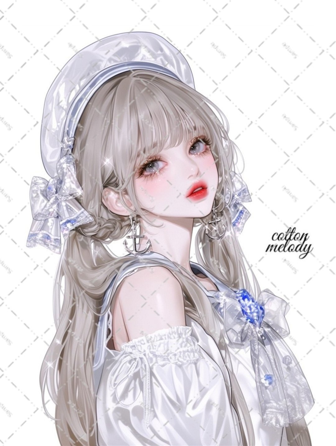 original sticker no.5544 人物贴纸 原创贴纸 人物贴纸 女孩贴纸 原创人物贴纸 - 贴纸 - 纸 