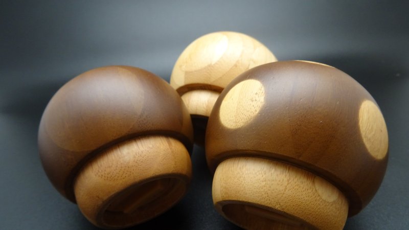 【ViREO】蘑菇椒盐罐组 - 调味罐/酱料瓶 - 竹 咖啡色