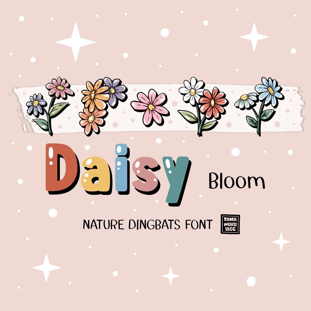 Daisy Bloom OTF Dingbats 字体 - 字体设计 - 其他材质 
