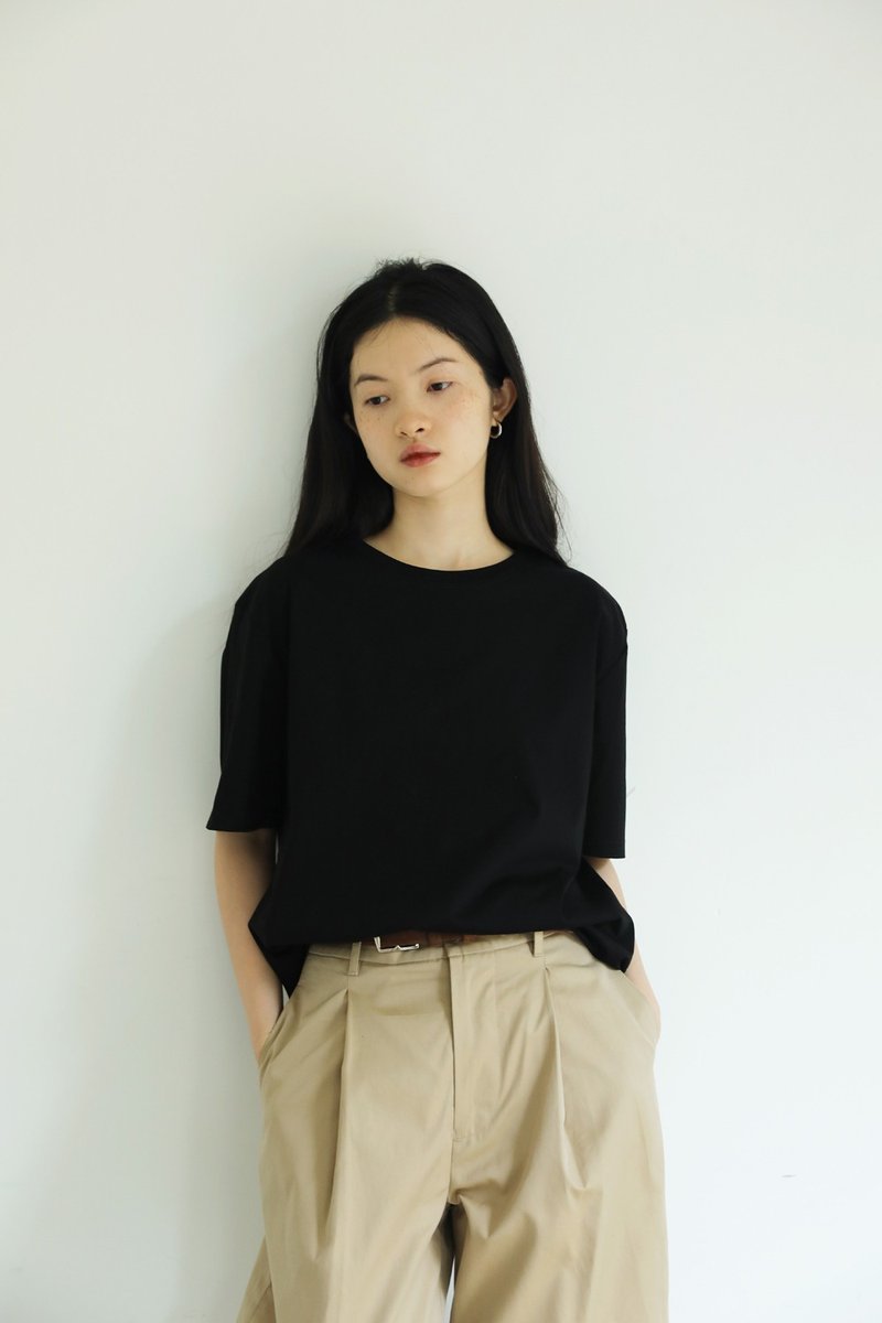 日本进口丝光针织棉经典基本款短袖T恤女 两色 - 女装 T 恤 - 棉．麻 