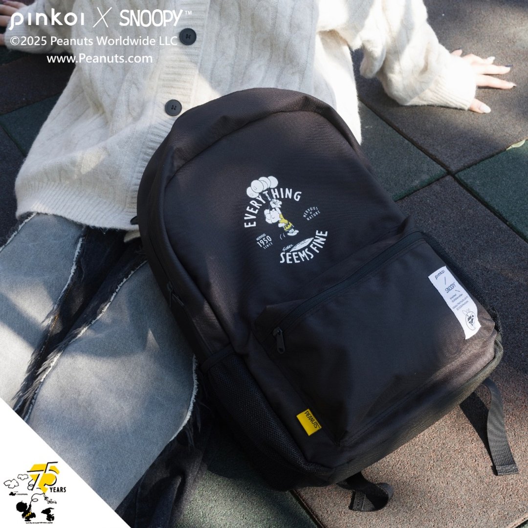 【Pinkoi x SNOOPY】SNOOPY后背包 - 后背包/双肩包 - 尼龙 黑色