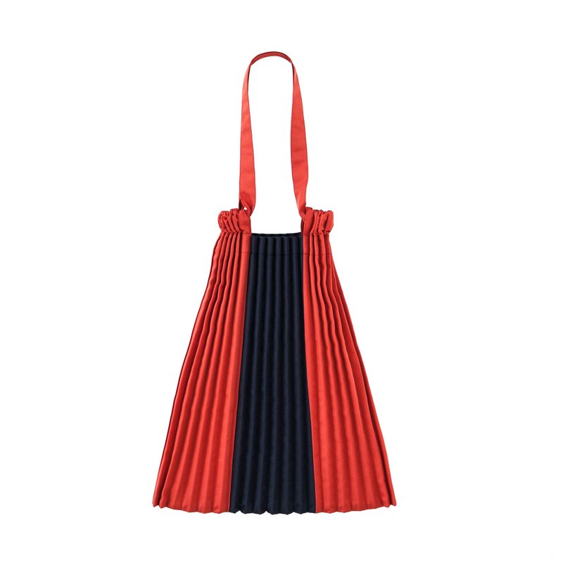 Errorism * 1/3皱折拼色束口托特包 - 侧背包/斜挎包 - 防水材质 