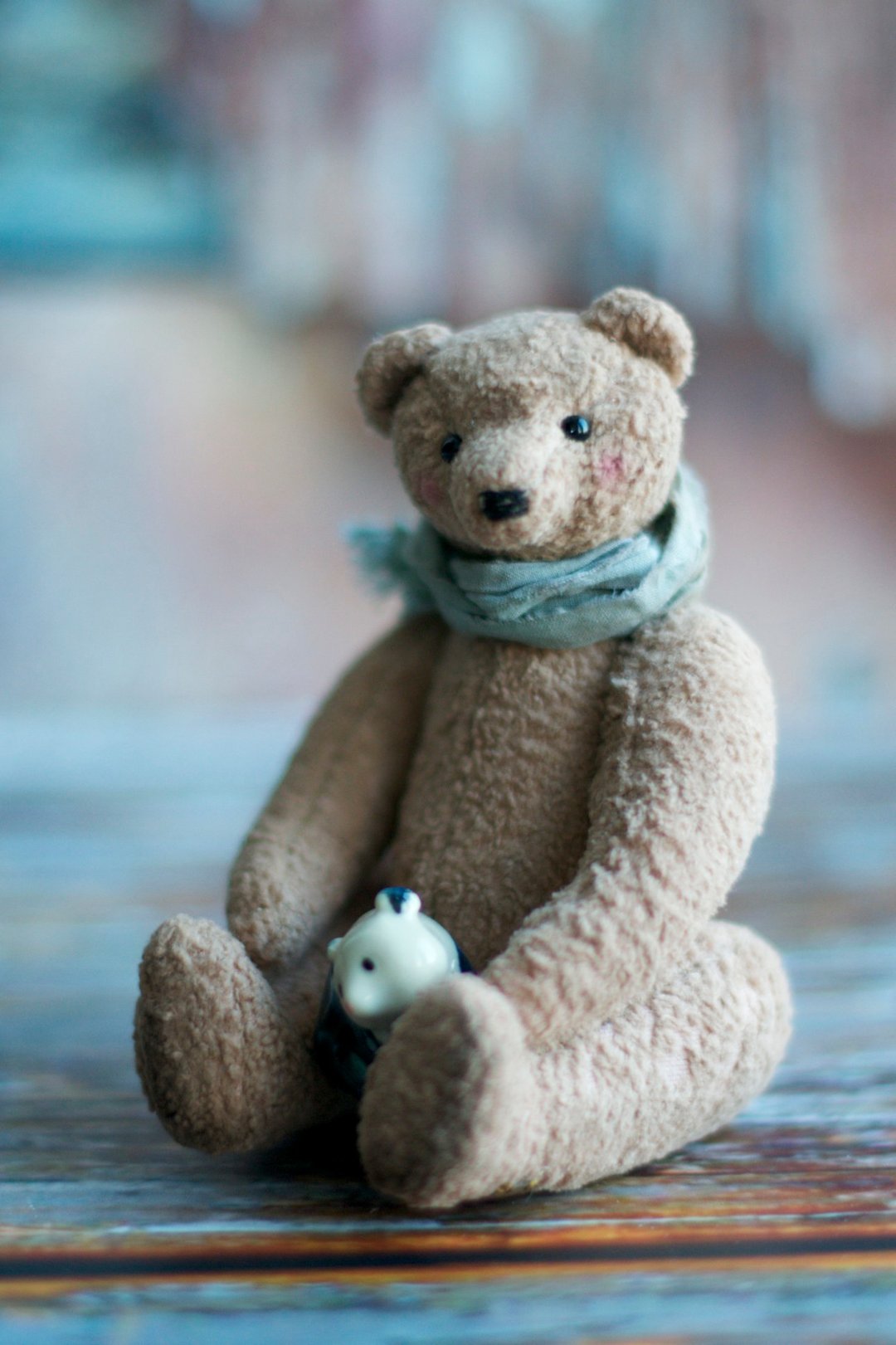 Little Polar Bear Paul created with vintage plush - 玩偶/公仔 - 其他材质 白色