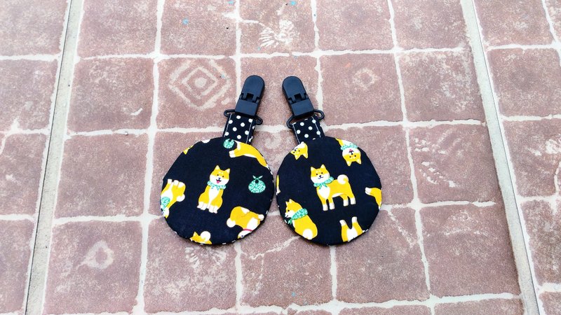 柴犬宝宝(黑)/宝贝圆形平安符袋.香火袋.专属缘(圆)份.包包挂饰 - 平安符/符袋 - 棉．麻 黑色