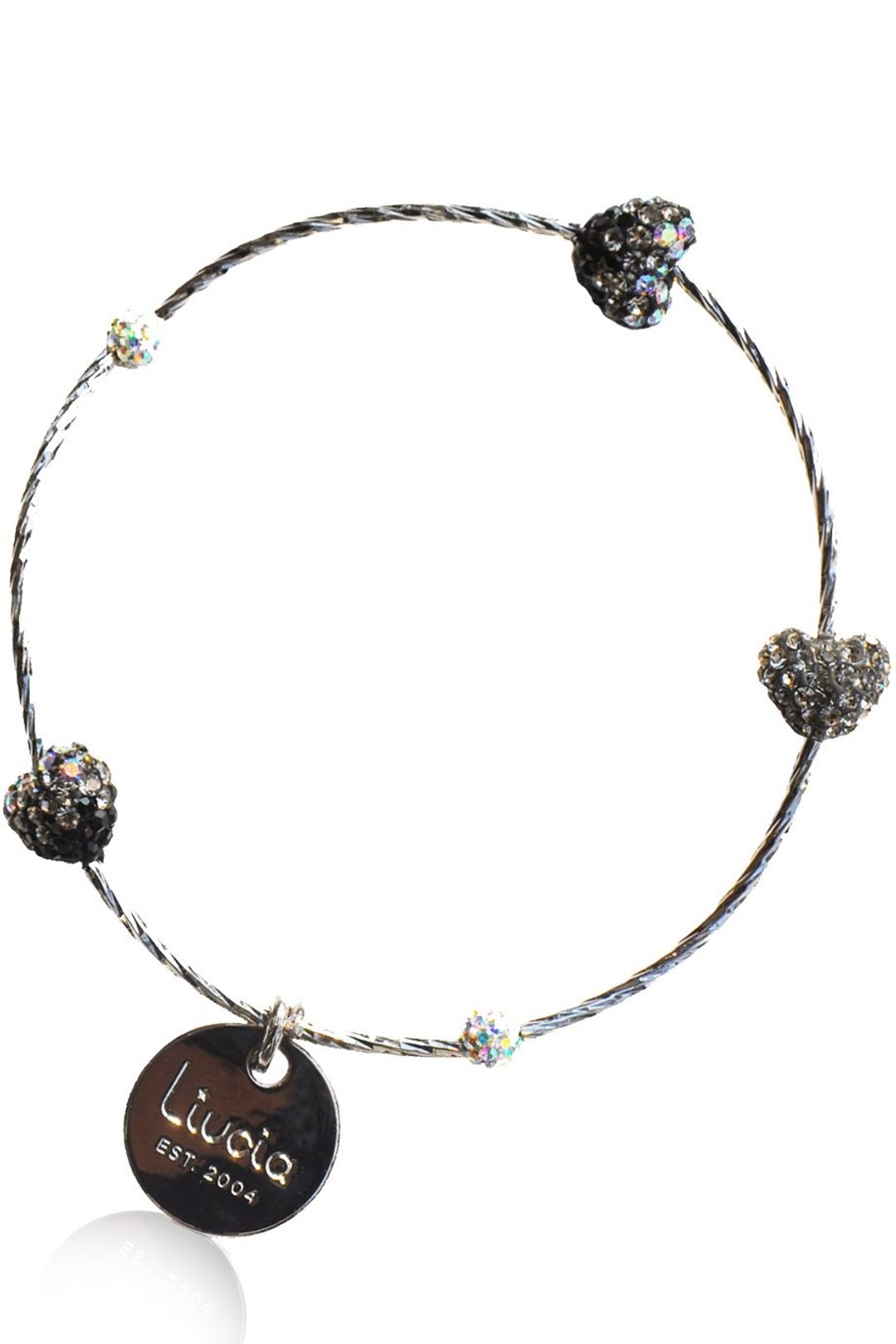 Aurelie Coeur Swarovski Bracelet - 手链/手环 - 水晶 银色