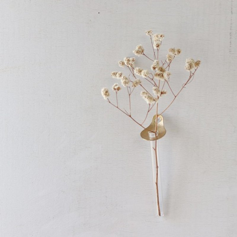 壁挂黄铜花器  花瓶 - 花瓶/陶器 - 铜/黄铜 金色