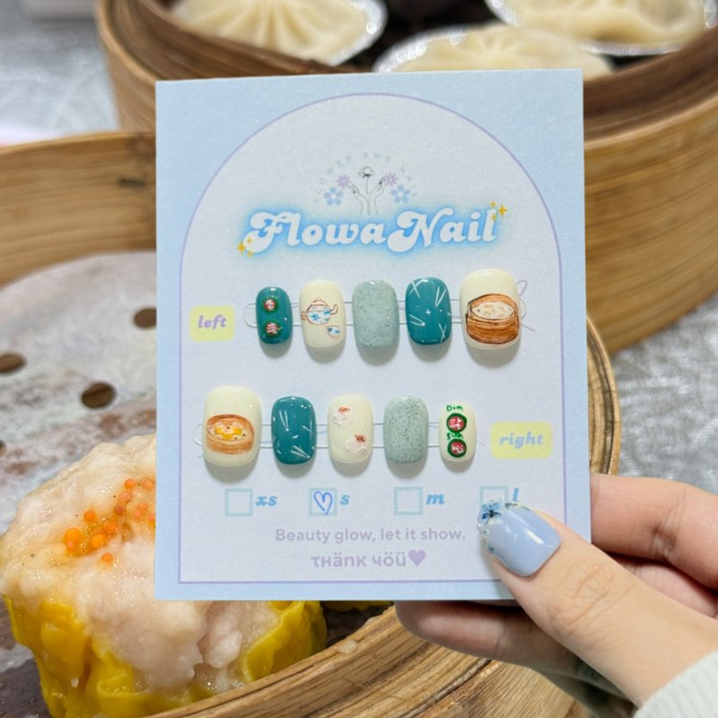 【香港特色】定制手工穿戴甲 | 酒楼 - 指甲油/指甲贴 - 其他材质 多色