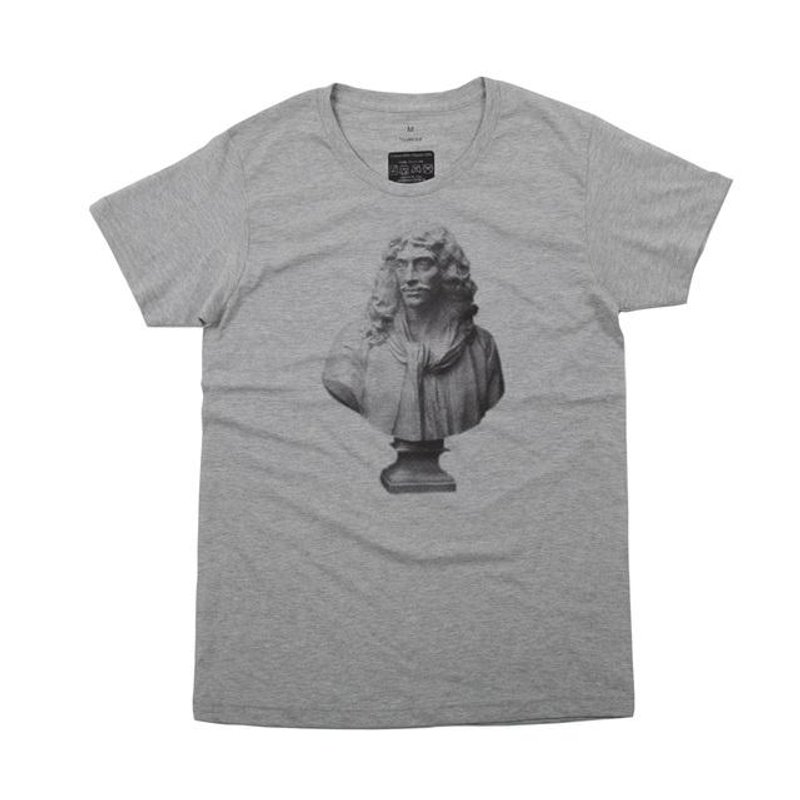 As a gift for college students. Gypsum Molière T-shirt Unisex S-XL size, Ladies S-L size Tcollector - 女装 T 恤 - 棉．麻 灰色