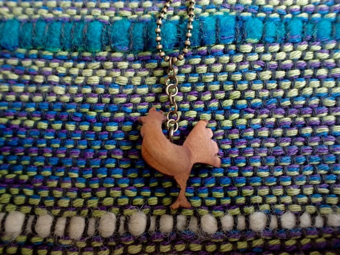 fowl necklace - 项链 - 木头 咖啡色