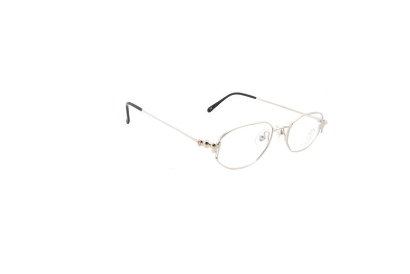 可加购平光/度数镜片 亚兰德伦 Alain Delon 3594 5 古董眼镜 - 眼镜/眼镜框 - 其他金属 银色