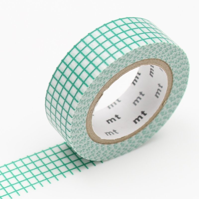 mt 和纸胶带 Deco【方眼格纹-翠绿 (MT01D397)】2017SS - 纸胶带 - 纸 绿色