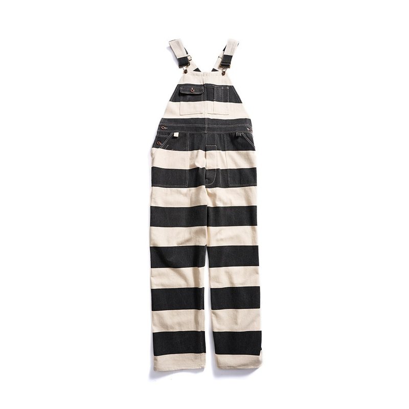 Prisoner Overall - 黑白条纹 Stripe - 背带裤/连体裤 - 棉．麻 